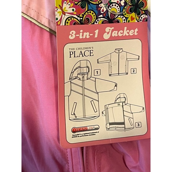 The Children's Place 3 in 1 Girls Winter Jacket 6-9 Mos - Picture 3 of 6